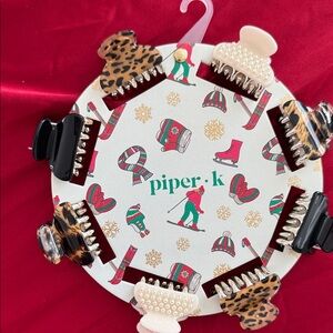 Piper Hair Clip Set - Black, Cream, Leopard